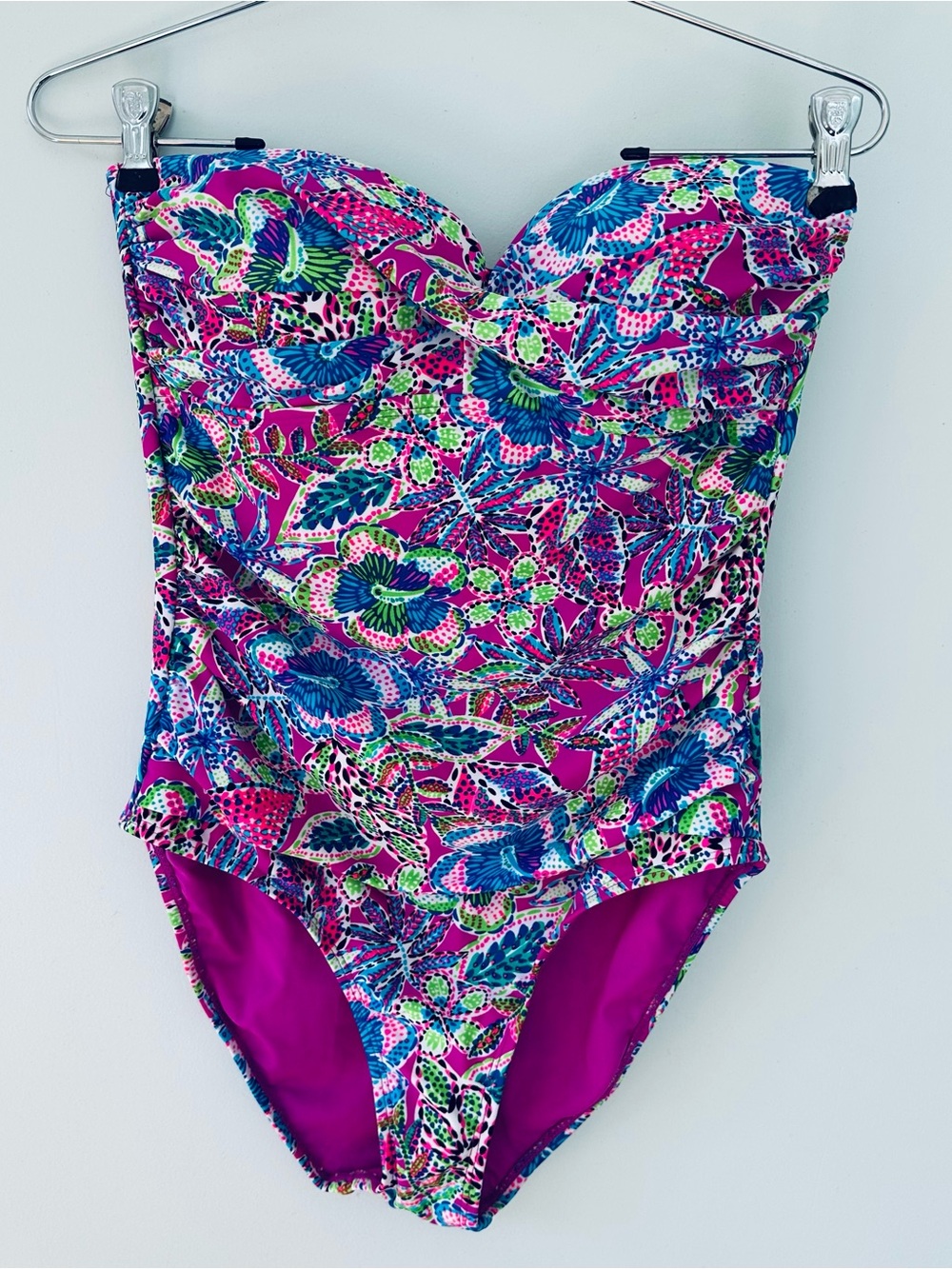 Stella Parker One Piece Bandeau Swimsuit M